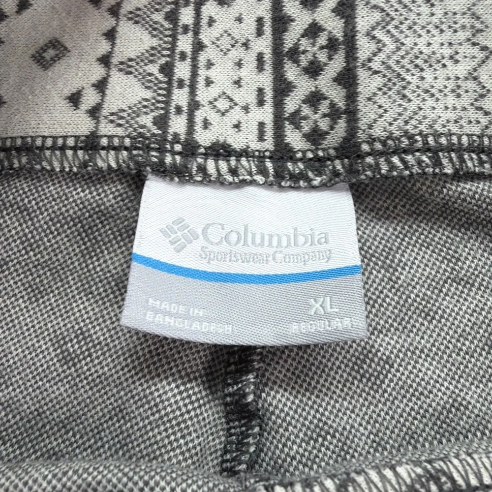COLUMBIA Pants Women's XL Aspen Lodge Fair Isle Legging Nordic Winter Gray